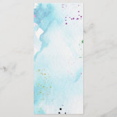 Kunstwerk Baby Shower Menu (Achterkant)