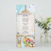 Kunstwerk Baby Shower Menu (Staand voorkant)