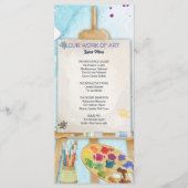 Kunstwerk Baby Shower Menu (Voorkant)