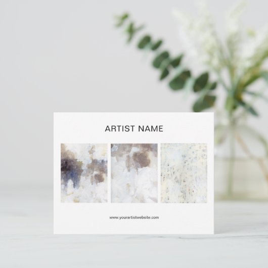 Kunstwerk Collage Artist Briefkaart Sjabloon (Staand voorkant)