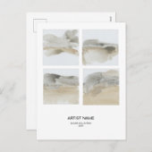 Kunstwerk Collage Artist Briefkaart Sjabloon (Voorkant / Achterkant)