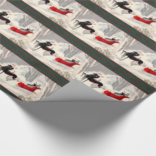  kunstwerk Deco Sleigh Ride Cadeaupapier (Hoek)