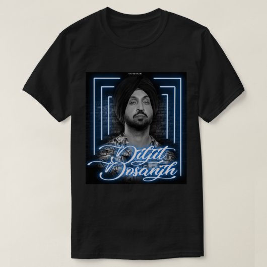kunstwerk Diljit Dosanjh T-shirt (Design voorkant)