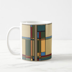 Kunstwerk en vlot gebold geometrisch patroon koffiemok