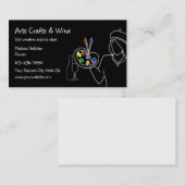 Kunstwerk en wijnklassen visitekaartje (Voorkant / Achterkant)