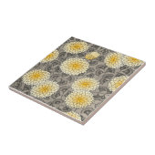 Kunstwerk Geel chrysanthemum Repro Tegeltje (Zijkant)