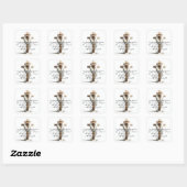 Kunstwerk geworteld in geloof vierkante sticker (Vel)