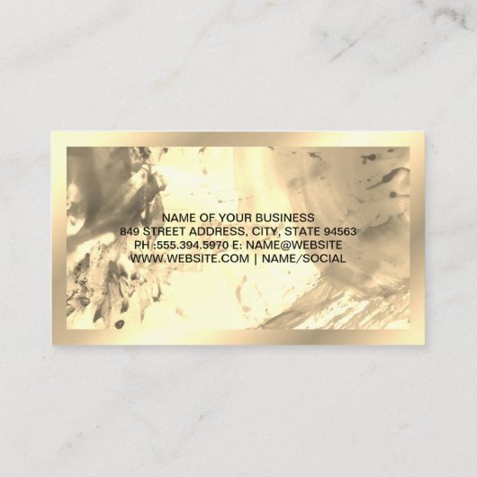 Kunstwerk | Goud Lijst Visitekaartje (Achterkant)
