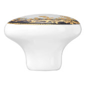  Kunstwerk Goud Zwaluw Vogel Decoratief Keramische Knop (Zijkant)