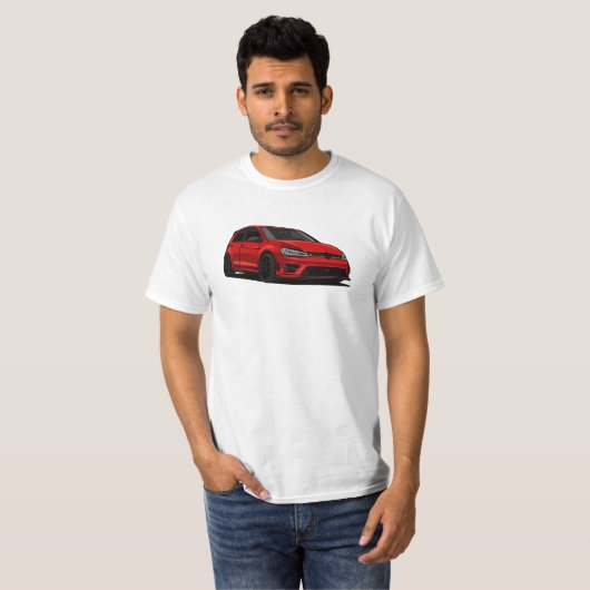 Kunstwerk Grafisch Duits rood-iconisch heet uitkom T-shirt (Voorkant volledig)
