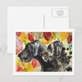 Kunstwerk Great Dane honden Briefkaart (Voorkant / Achterkant)