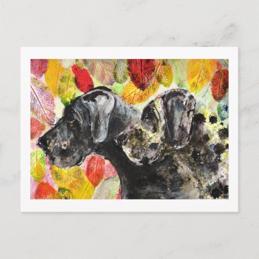 Kunstwerk Great Dane honden Briefkaart (Voorkant)