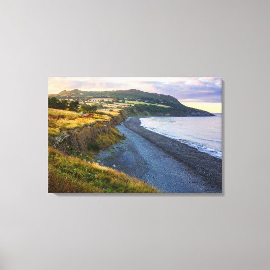 Kunstwerk Greystones Beach op Canvas | Kust Ierlan Afdruk (Voorkant)