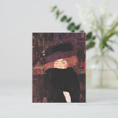 Kunstwerk Gustav Klimt, Lady in a Fur Pet en Boa Briefkaart (Staand voorkant)