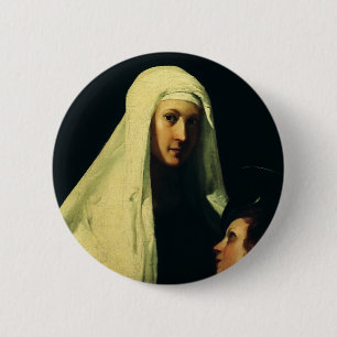 Kunstwerk Heilige Franciscus van Rome Beschermenge Ronde Button 5,7 Cm