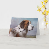  kunstwerk - honden "Dignity & Grace", Kaart (Gele Bloem)