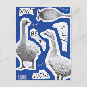 Kunstwerk Illustratie Wees Geen Domme Gans Briefkaart