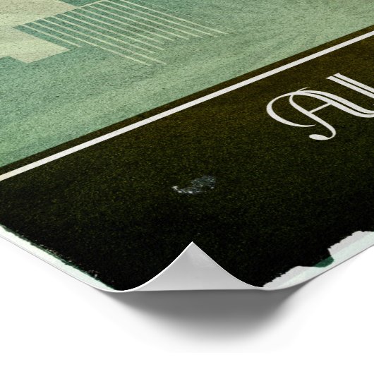 Kunstwerk in Birmingham Art Deco Design City Poste Poster (Hoek)