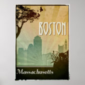 Kunstwerk in Boston Art Deco Design City Poster (Voorkant)