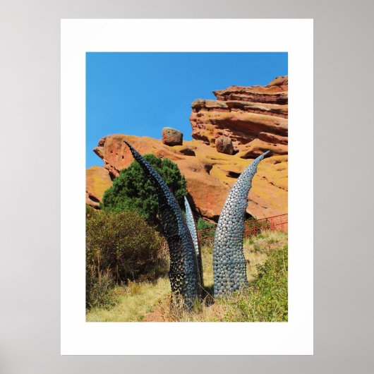 Kunstwerk in het Red Rocks park Poster (Voorkant)