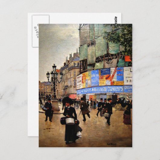 Kunstwerk in Parijs, Rue du Havre Briefkaart (Voorkant / Achterkant)