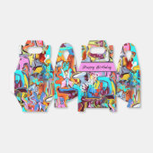 Kunstwerk in straatstijl bedankdoosjes (Uitgevouwen)