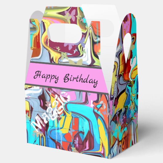 Kunstwerk in straatstijl bedankdoosjes (Geopend)