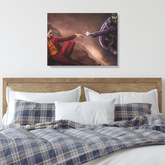 Kunstwerk Joker Premium Wrapped Canvas (gloss) Afdruk (Insitu (Slaapkamer))