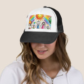 Kunstwerk kind | trotse Tekenende kinderen Trucker Pet (In situ)