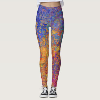Kunstwerk kleurrijke trendy zomer en lente leggings