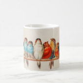  kunstwerk Kleurrijke Vogels Zittend op een Perch Koffiemok (Center)