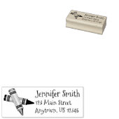 Kunstwerk levert artistieke leraar schooladres rubberstempel (Gestempeld)