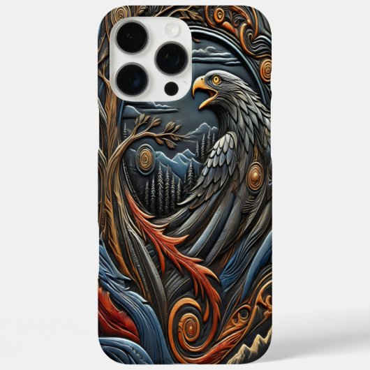 Kunstwerk met adelaar geïnspireerd op wilde natuur Case-Mate iPhone case (Achterkant)