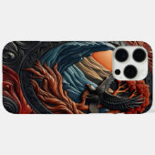 Kunstwerk met adelaar in leerlook Case-Mate iPhone case (Achterkant (horizontaal))