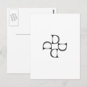 kunstwerk met D Briefkaart (Voorkant / Achterkant)