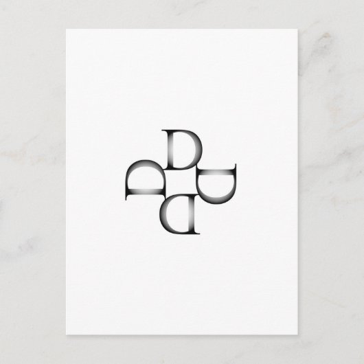 kunstwerk met D Briefkaart (Voorkant)