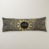 Kunstwerk met goudmandala lichaamskussen (Achterkant)