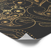 Kunstwerk met goudmandala poster (Hoek)