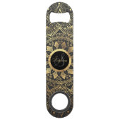 Kunstwerk met goudmandala speed flessenopener (Voorkant)