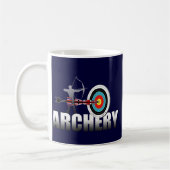 Kunstwerk met het doel van Archery London Koffiemok (Links)