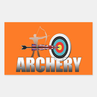 Kunstwerk met het doel van Archery London Rechthoekige Sticker