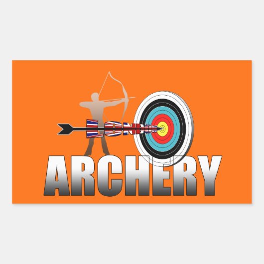 Kunstwerk met het doel van Archery London Rechthoekige Sticker (Voorkant)