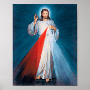 Kunstwerk met Jezus Christus, christelijke huisdec Poster