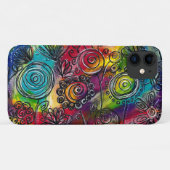Kunstwerk met kleurrijke bloem Case-Mate iPhone case (Achterkant (horizontaal))