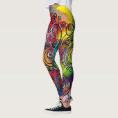 Kunstwerk met kleurrijke bloem leggings (Links)
