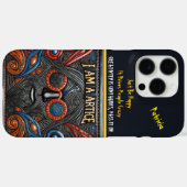 Kunstwerk met vette texturen en een opvallend oog Case-Mate iPhone case (Achterkant (horizontaal))