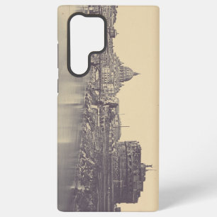 Kunstwerk met vintage Rome Tiber-kasteel en Vatica Samsung Galaxy Hoesje
