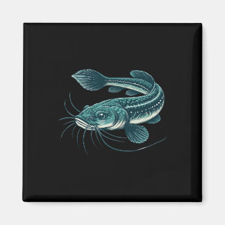 Kunstwerk met vintage visserijthema Wandelende mee Magneet