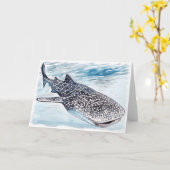 Kunstwerk met walvishaai op lege kaart (Gele Bloem)