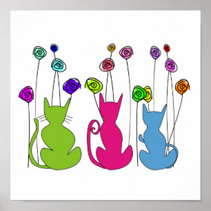 Kunstwerk met wieltjes poster